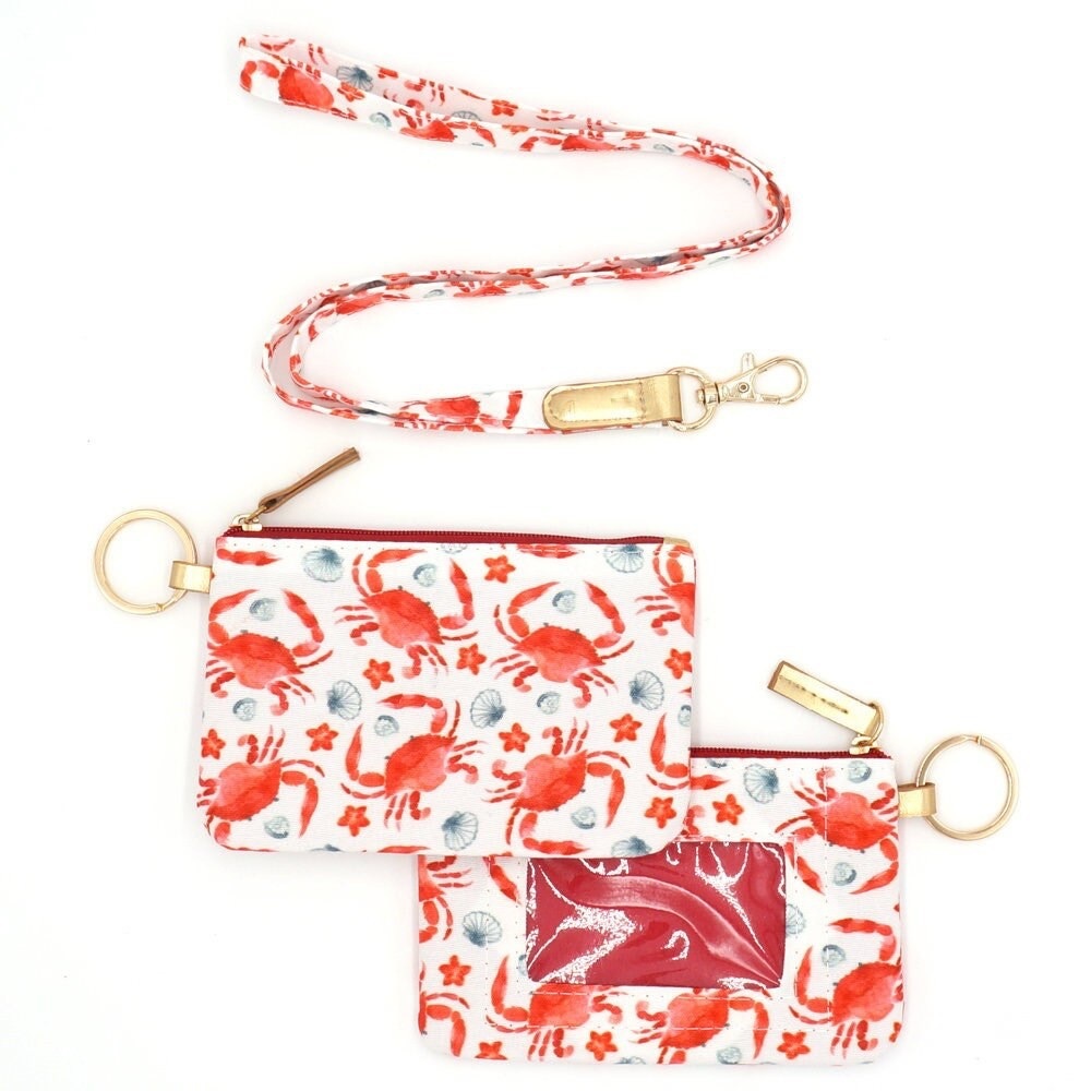 ID Wallet and Lanyard Set _ Crabs
